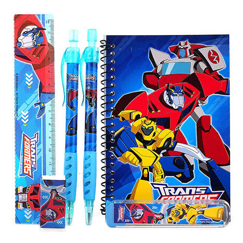 Transformers Character Blue Stationery Set with Mechanical Pencil