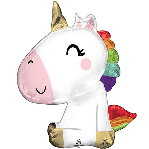 Sitting Unicorn Foil Balloon 29"
