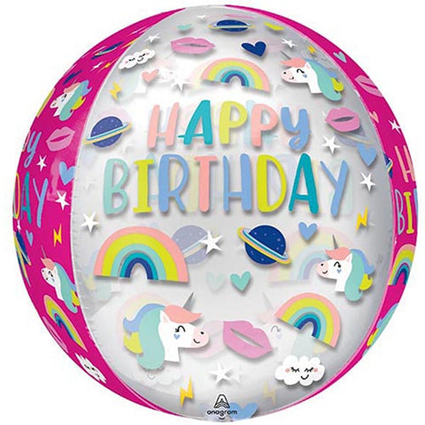 Unicorn Orbz Balloon 16"