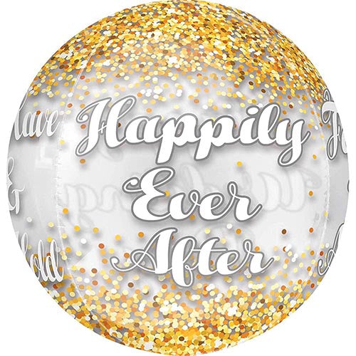 Wedding With Printing Confetti Orbz Balloon 16"
