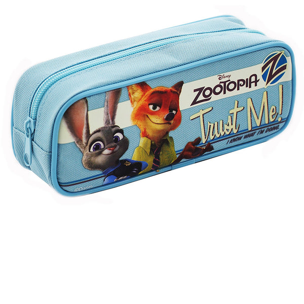 Zootopia Character Single Zipper Blue Pencil Case