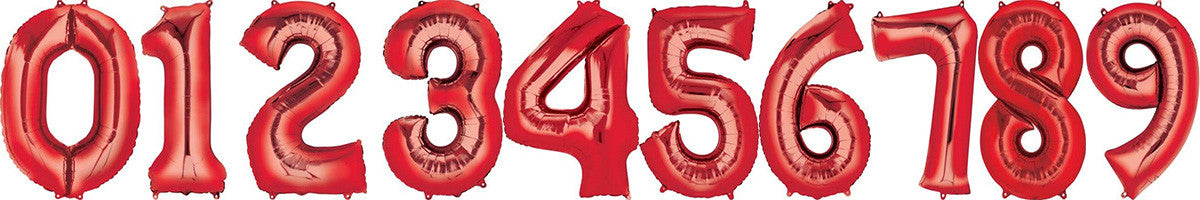 Number Balloons ( Red )