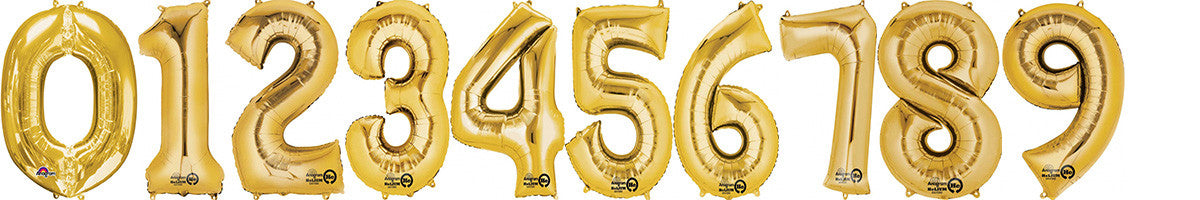 Number Balloons ( Gold )