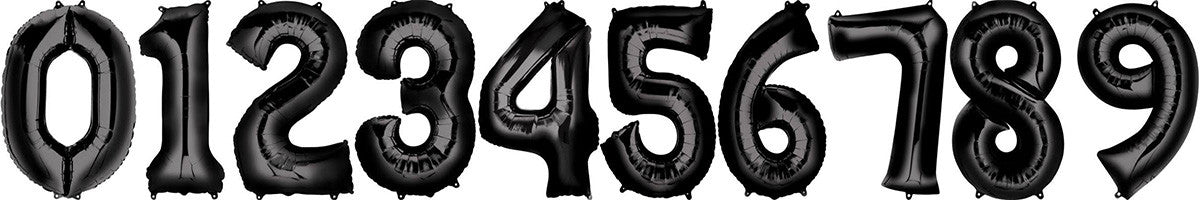 Number Balloons ( Black )