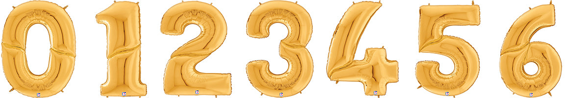 Number Balloons Gigaloon 4 Ft ( Gold )