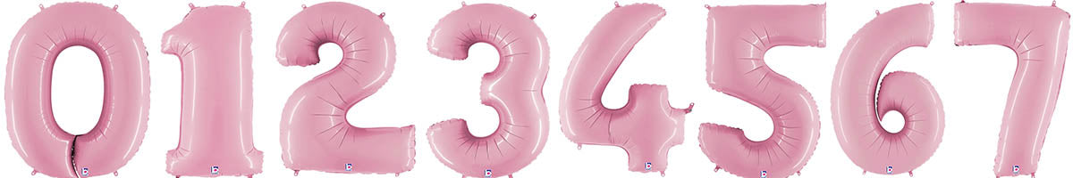 Number Balloons ( Pastel Pink )