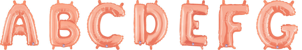 Air Filled Rose Gold Letter Balloons 14