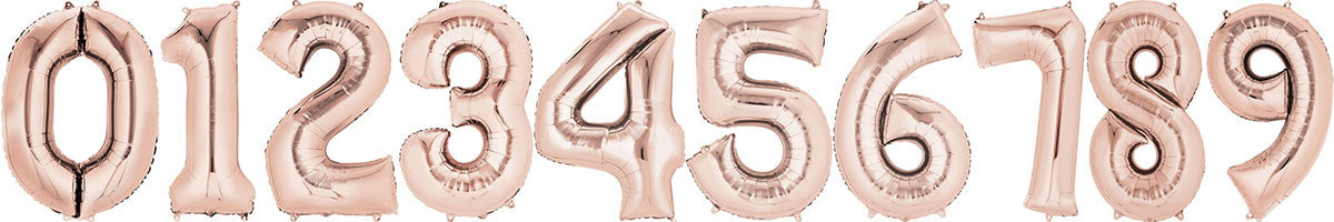 Number Balloons (Rose Gold)