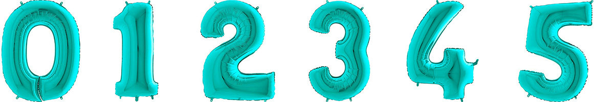 Number Balloons ( Tiffany Blue )