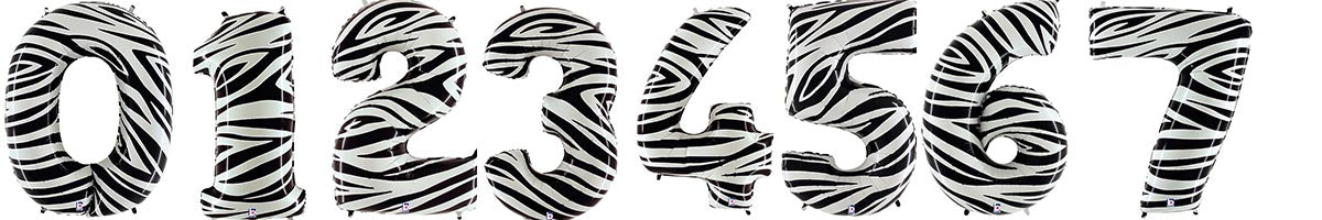 Number Balloons ( Zebra )