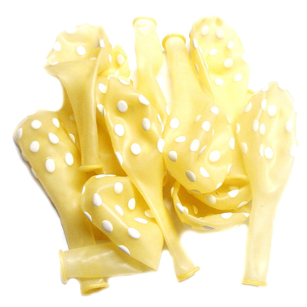 Latex 11" Qualatex Clear Polka Dots Balloons 12ct
