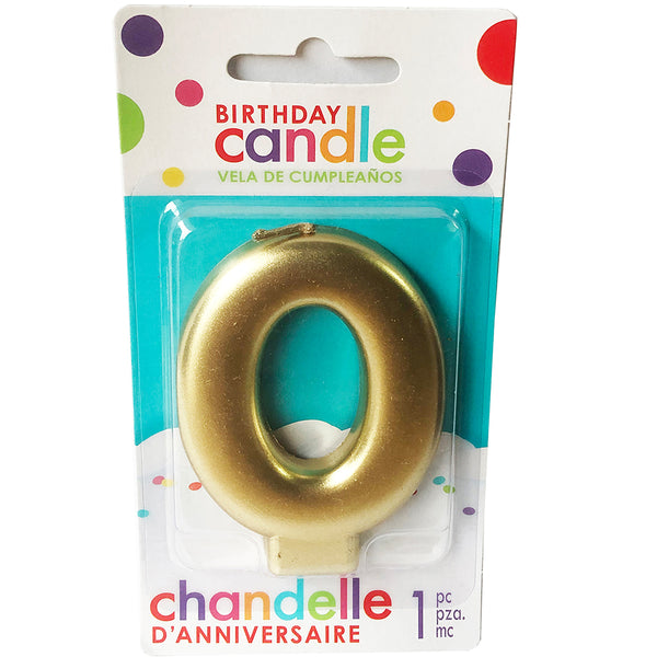 Gold candle number 0