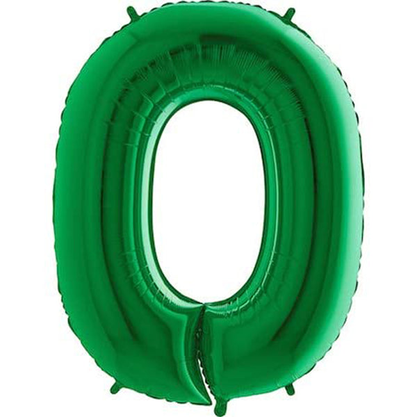Green Number 0 Balloon 