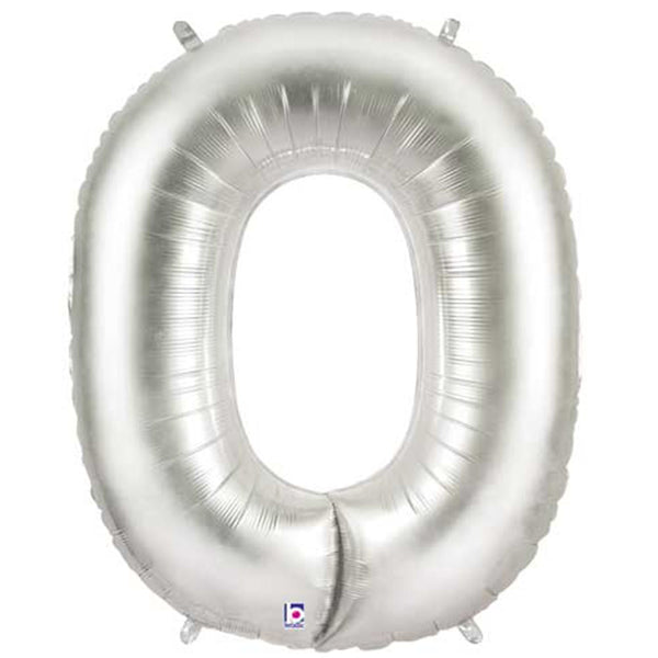 Silver number balloon 0