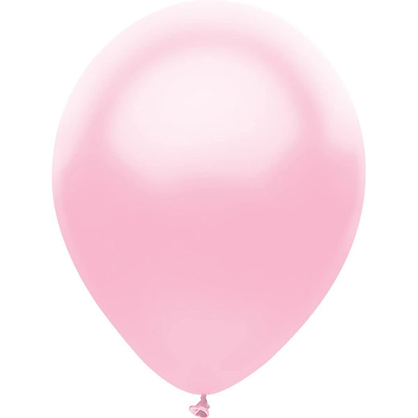 Partymate 10 Silk Pink Latex Balloons 12" Made In USA