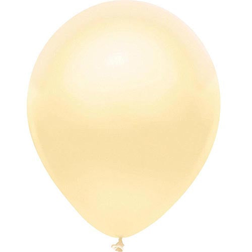 Partymate 10 Silk Ivory Latex Balloons 12" Made In USA