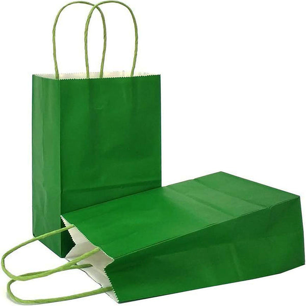Green paper goodie bags