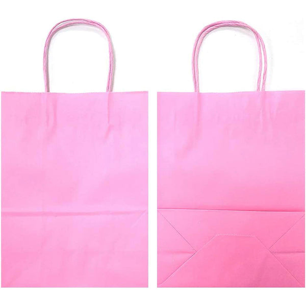 Pink paper goodie bags