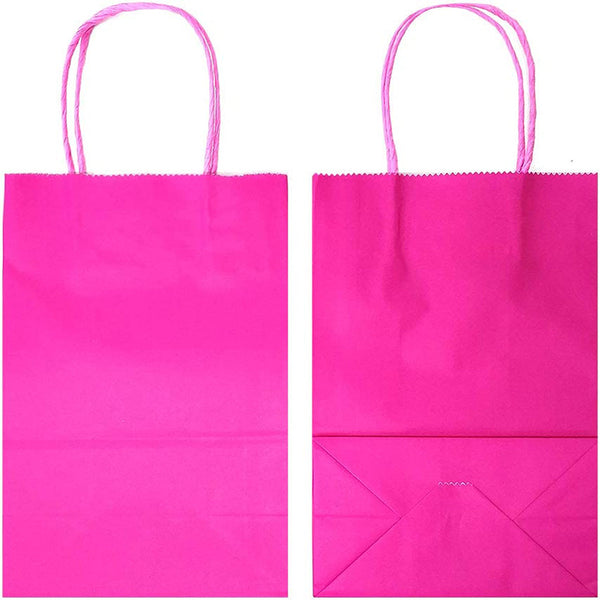 Hot pink paper gift bags