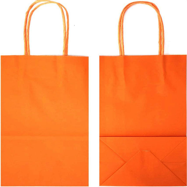 Orange paper goodie bags