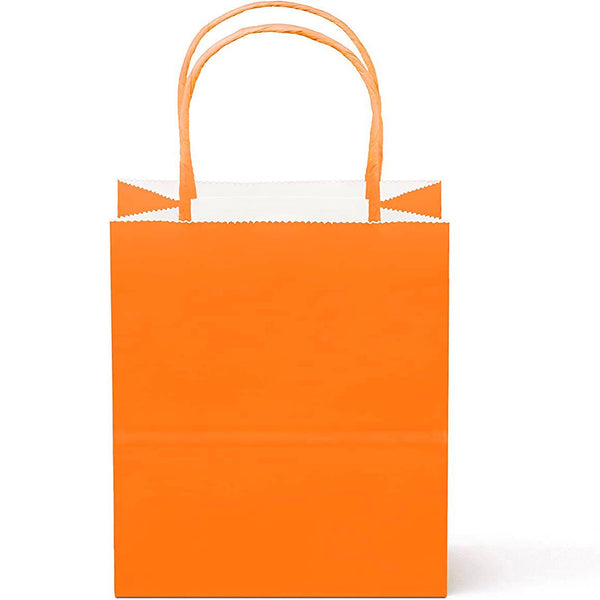 Orange paper goodie bags