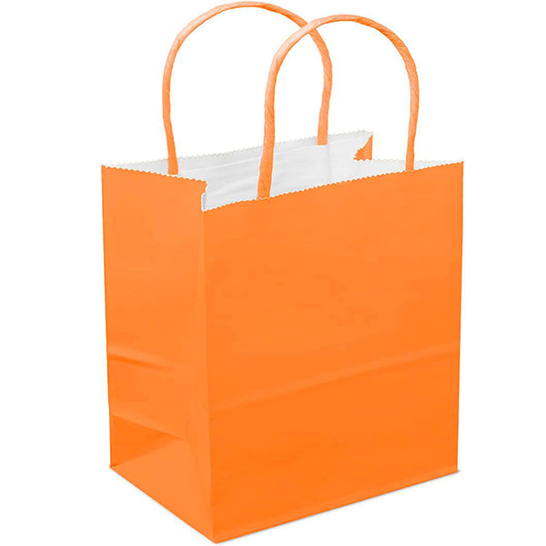 Orange paper gift bags