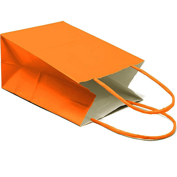 Orange paper gift bags