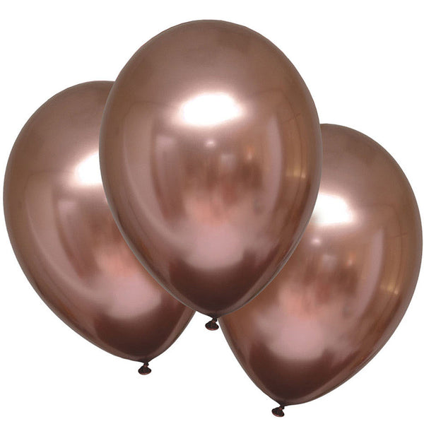 satin rose copper luxe balloons