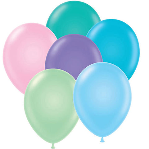 100 Tuftex Pastel Assortment Balloons 11" Made In USA