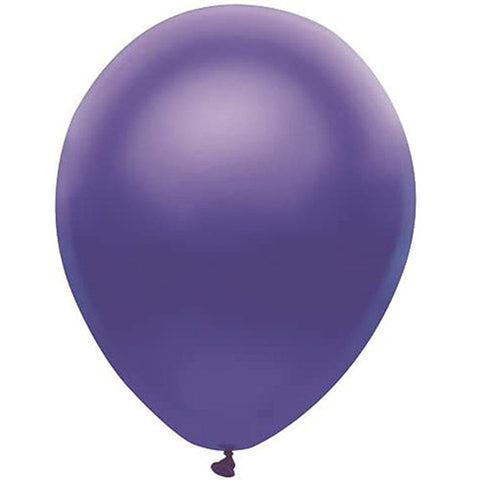 Partymate 10 Satin Purple Latex Balloons 12" Made In USA