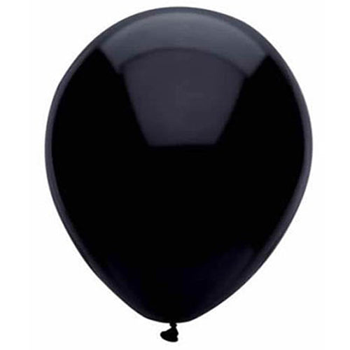 Partymate 15 Pitch Black Latex Balloons 12" Made In USA