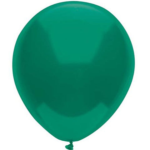 Partymate 15 Forest Green Latex Balloons 12" Made In USA