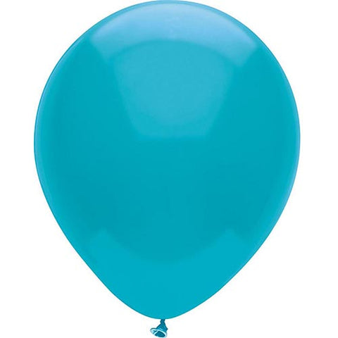 Partymate 15 Island Blue Latex Balloons 12" Made In USA