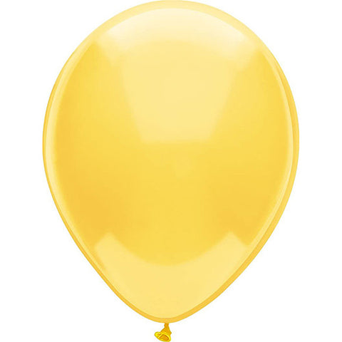 Partymate 15 Lemon Yellow Latex Balloons 12" Made In USA