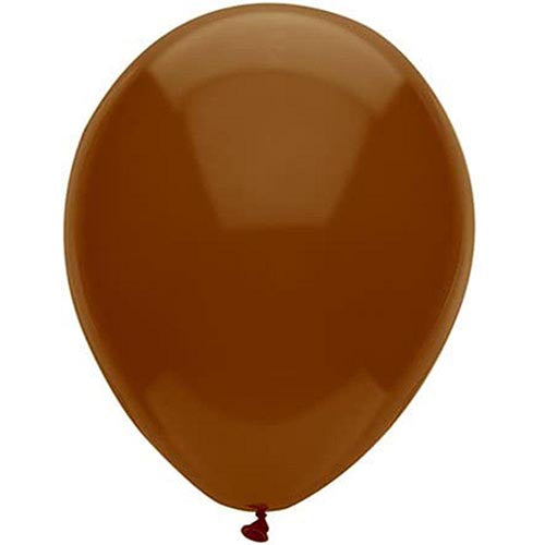 Partymate 15 Chestnut Brown Latex Balloons 12" Made In USA