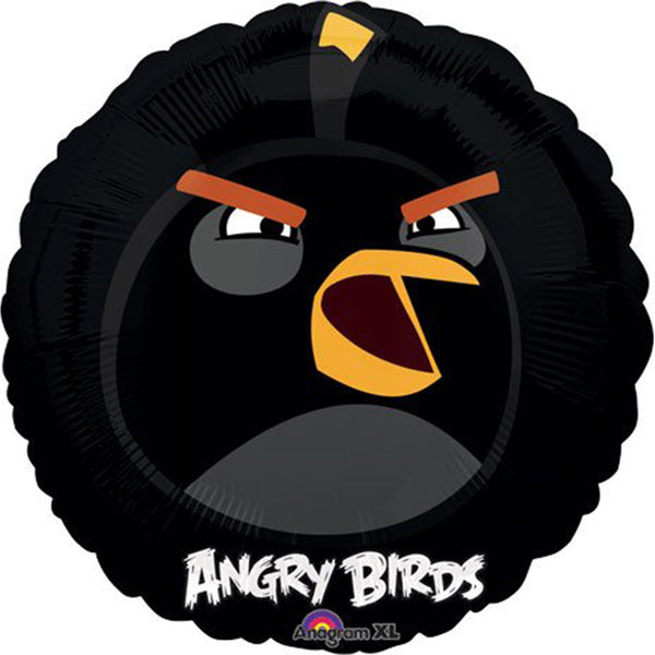 Black Angry Birds Balloon 18"