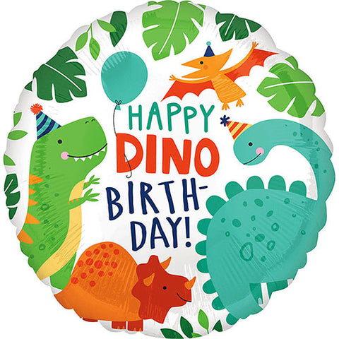 3 Dinosaur Dinomite Foil Balloons 18"