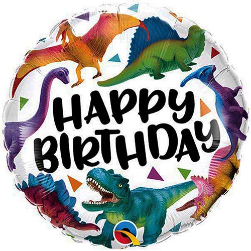 3 Dinosaur Foil Balloons 18"