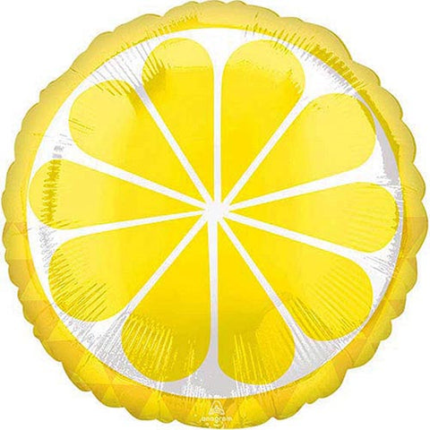3 Tropical Lemon Foil Balloons 18"