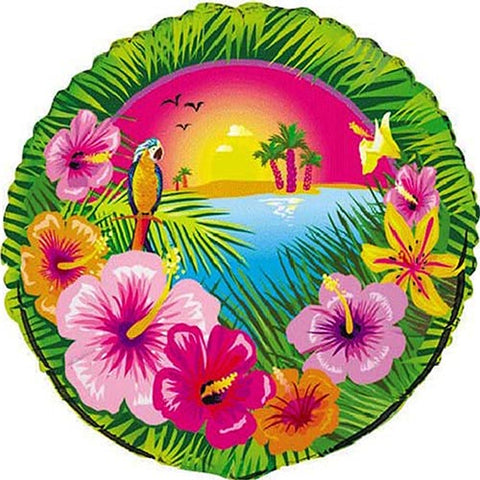 3 Luau Foil Balloons 18"