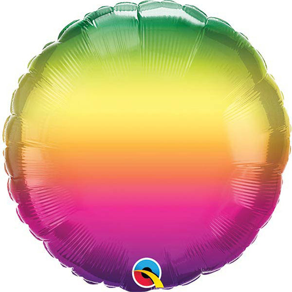 3 Vibrant Ombre Foil Balloons 18"