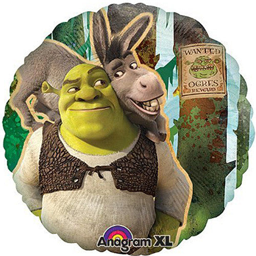 3 Shrek Character Authentic licensed Theme Foil / Mylar Balloons 18"