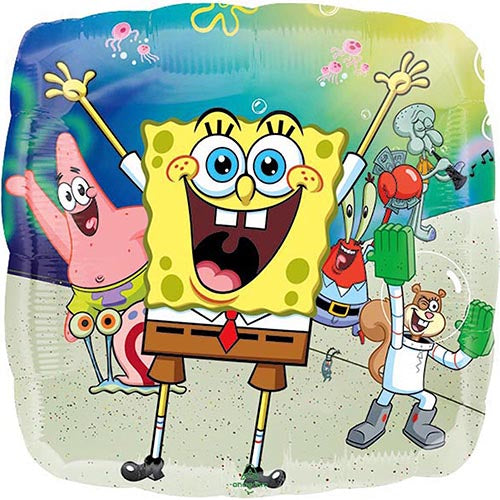 3 Spongebob and Friends Squarepants Foil Balloons 18"