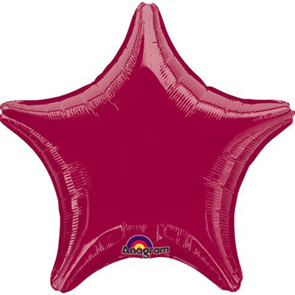 Burgundy star balloon