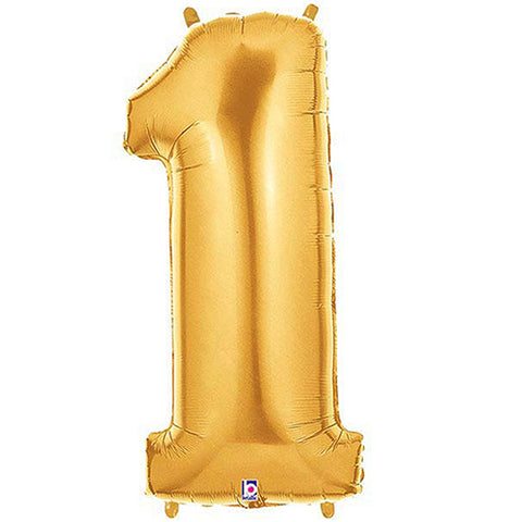 Megaloon Gold Number 1 Foil Balloon 40"