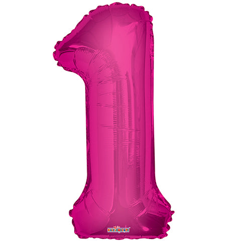 Giant Pink Number 1 Foil Balloon 34"
