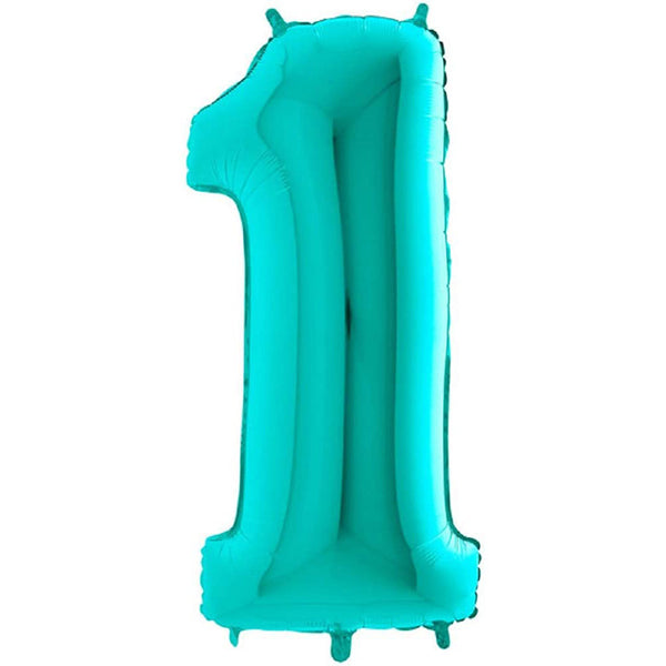 Tiffany Blue Number 1 Balloon