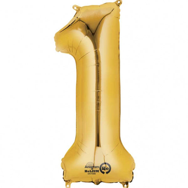 Gold Number Balloon
