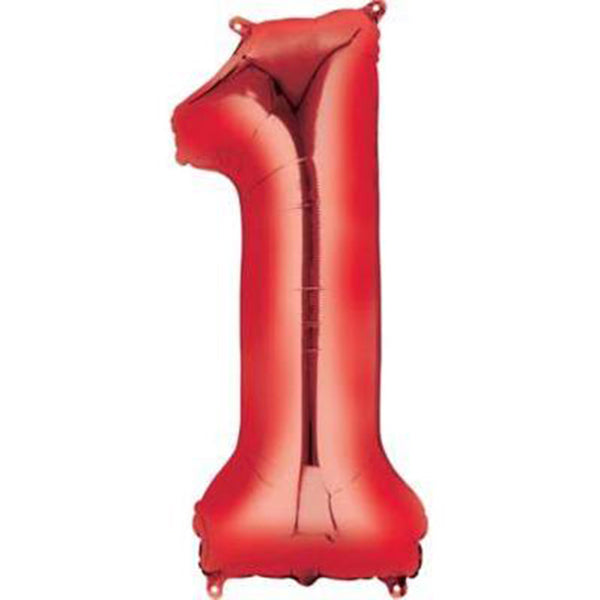 Red Number 1 Foil Balloon