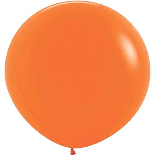 4 Betallatex Orange Round Latex Balloons 24"